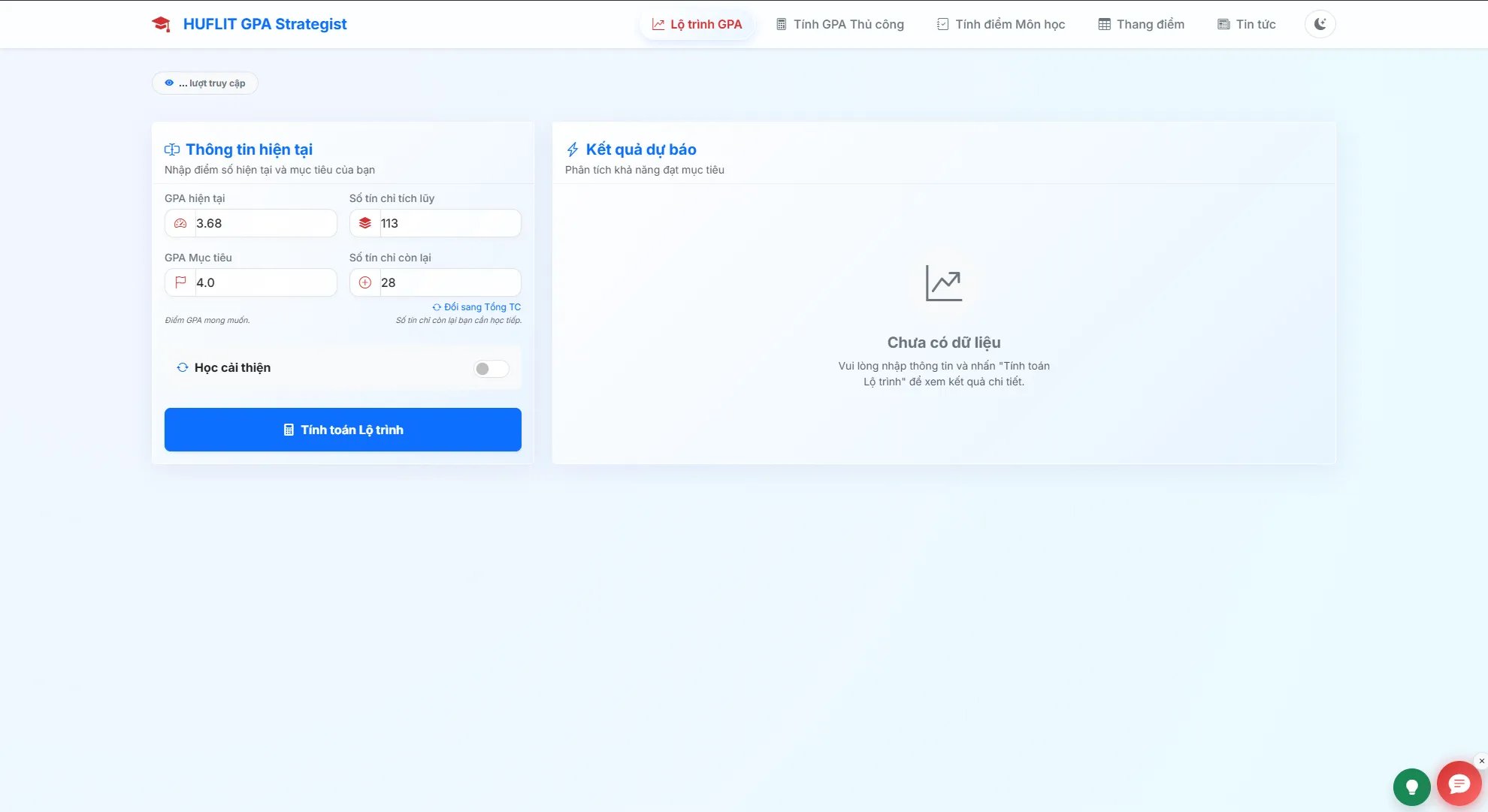 HUFLIT GPA Strategist - Learning Tool for 33,000+ students