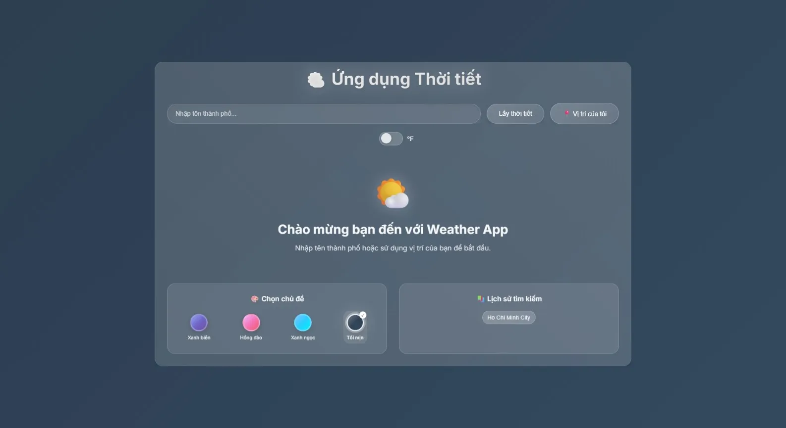 Weather Forecast - Glassmorphism Weather App